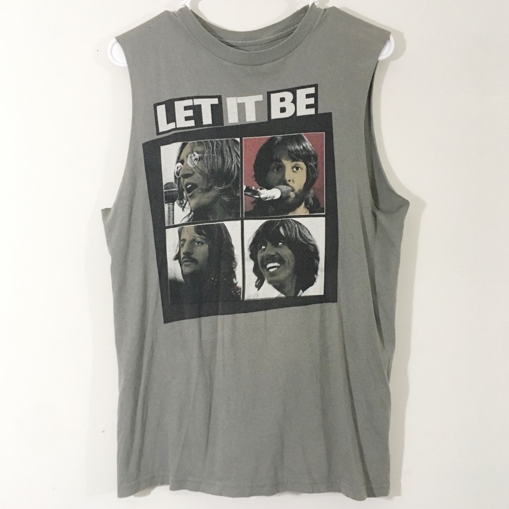 The Beatles Graphic Tee Cut Off Muscle Band Tank
